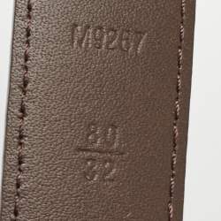 Pre Owned Louis Vuitton Mini Damier Ebene Canvas LV Initiales Belt 80 CM