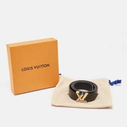 Louis Vuitton Black Epi Leather LV Twist Belt 90 CM