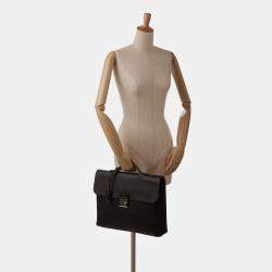 Louis Vuitton Black Taurillon Serviette Dorian Briefcase