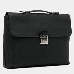Louis Vuitton Black Taurillon Serviette Dorian Briefcase