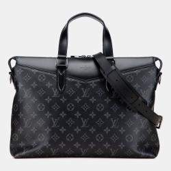 Pre Owned Louis Vuitton Black Monogram Eclipse Explorer Business Bag