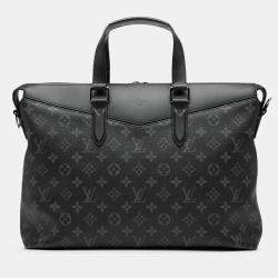 Pre Owned Louis Vuitton Black Monogram Eclipse Explorer Business Bag