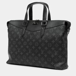 Pre Owned Louis Vuitton Black Monogram Eclipse Explorer Business Bag