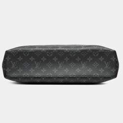 Pre Owned Louis Vuitton Black Monogram Eclipse Explorer Business Bag