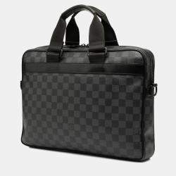 Pre Owned Louis Vuitton Black Damier Graphite Utility Business Bag