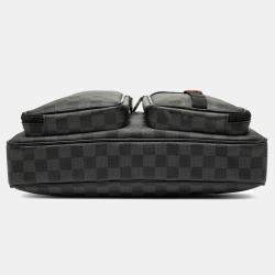 Pre Owned Louis Vuitton Black Damier Graphite Utility Business Bag