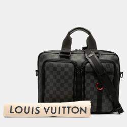 Pre Owned Louis Vuitton Black Damier Graphite Utility Business Bag