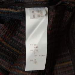 Louis Vuitton Multicolor Checkered Silk Blend Tie Detail Pants M