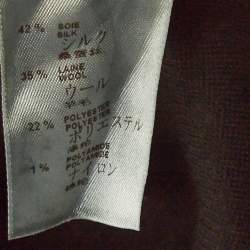 Pre Owned Louis Vuitton Brown Silk and Wool Blend Raglan Sleeves T-shirt S