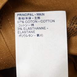Pre Owned Louis Vuitton Brown Printed Cotton Front Zipped Mini Dress S