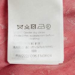 Pre Owned Louis Vuitton Pink Monogram Printed Silk Sleeveless Mini Dress S
