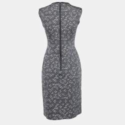 Louis Vuitton Grey Monogram Shadow Jersey Short Dress M