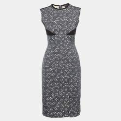 Louis Vuitton Grey Monogram Shadow Jersey Short Dress M