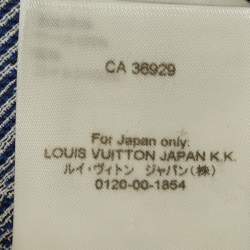 Louis Vuitton Navy Blue Checkered Patterned Wool Shirt M