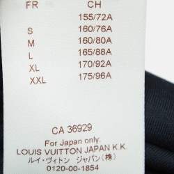 Louis Vuitton Black Logo Stamp Print Cotton Knit T-Shirt M