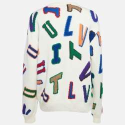  Louis Vuitton x NBA Letters Intarsia Knit Crewneck Sweater S