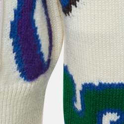  Louis Vuitton x NBA Letters Intarsia Knit Crewneck Sweater S