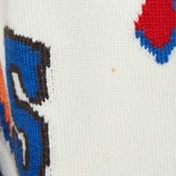  Louis Vuitton x NBA Letters Intarsia Knit Crewneck Sweater S