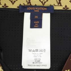 Pre Owned Louis Vuitton Black Jersey Monogram Elastic Belt Leggings S