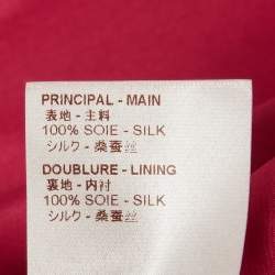 Pre Owned Louis Vuitton Pink Silk V-Neck Panelled Short Dress M