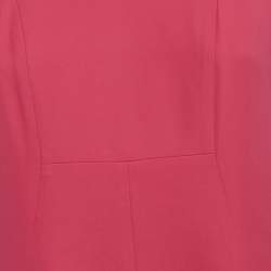 Pre Owned Louis Vuitton Pink Silk V-Neck Panelled Short Dress M
