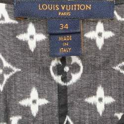 Louis Vuitton Black Monogram Cotton Kaftan Mini Dress S