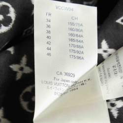 Louis Vuitton Black Monogram Cotton Kaftan Mini Dress S