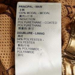 مملوكة مسبقًا Louis Vuitton Metallic Monogram Print Modal Hooded Parka Coat S