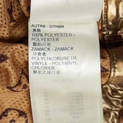 مملوكة مسبقًا Louis Vuitton Metallic Monogram Print Modal Hooded Parka Coat S