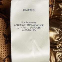 مملوكة مسبقًا Louis Vuitton Metallic Monogram Print Modal Hooded Parka Coat S