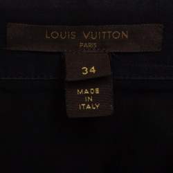 Louis Vuitton Black Cotton Beaded Collar Button Front Shirt S