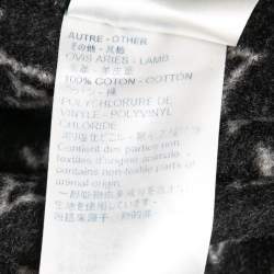 Louis Vuitton Black Wool Monogram Open-Front Hooded Coat M