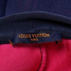 Louis Vuitton Blue Contrast Side Knit Ruffled Waist Shorts M