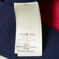 Louis Vuitton Blue Contrast Side Knit Ruffled Waist Shorts M