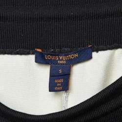 Louis Vuitton Black Striped Logo Knit Jogger Pants S 