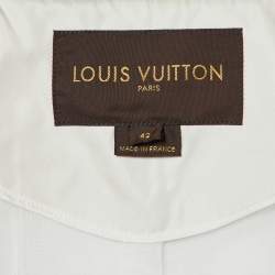 Louis Vuitton Pale Blue Textured Silk Short Jacket L