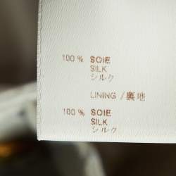 Louis Vuitton Pale Blue Textured Silk Short Jacket L