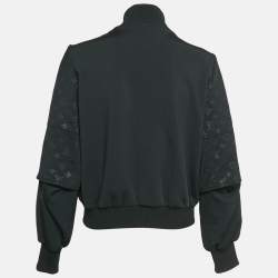 Louis Vuitton Black Monogram Embossed Technical Jersey Jacket M