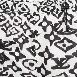 Louis Vuitton X Urs Fischer Black/White Monogram Print Synthetic Joggers S
