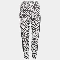 Louis Vuitton X Urs Fischer Black/White Monogram Print Synthetic Joggers S
