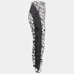 Louis Vuitton X Urs Fischer Black/White Monogram Print Synthetic Joggers S