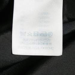 Pre Owned Louis Vuitton Black Silk Trim Wool Shift Mini Dress M