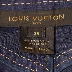Louis Vuitton Blue Cotton and Silk Mini Skirt M