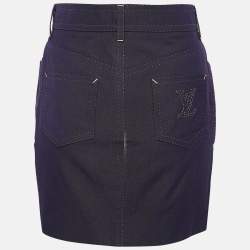 Louis Vuitton Blue Cotton and Silk Mini Skirt M