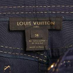 Louis Vuitton Blue Cotton and Silk Mini Skirt M
