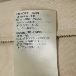 Louis Vuitton Cream Wool Blend Straight Leg Trousers S