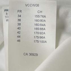 Pre Owned Louis Vuitton White Monogram Fil coupé Cotton Loose Fit Blouse S