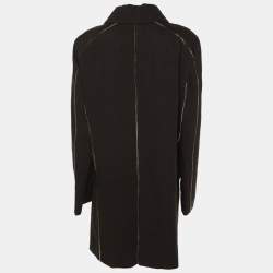 مملوكة مسبقًا Louis Vuitton Khaki Green Cotton Overcoat Jacket L