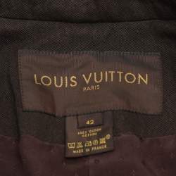 مملوكة مسبقًا Louis Vuitton Khaki Green Cotton Overcoat Jacket L