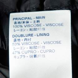 Pre Owned Louis Vuitton Black Monogram Crepe Straight Leg Trousers M